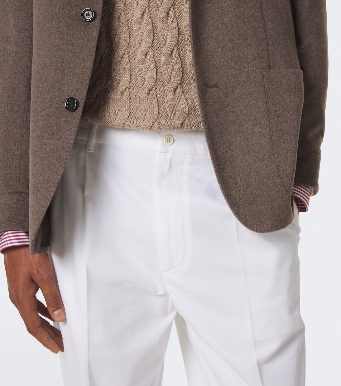 Dunhill - Cotton and cashmere straight pants