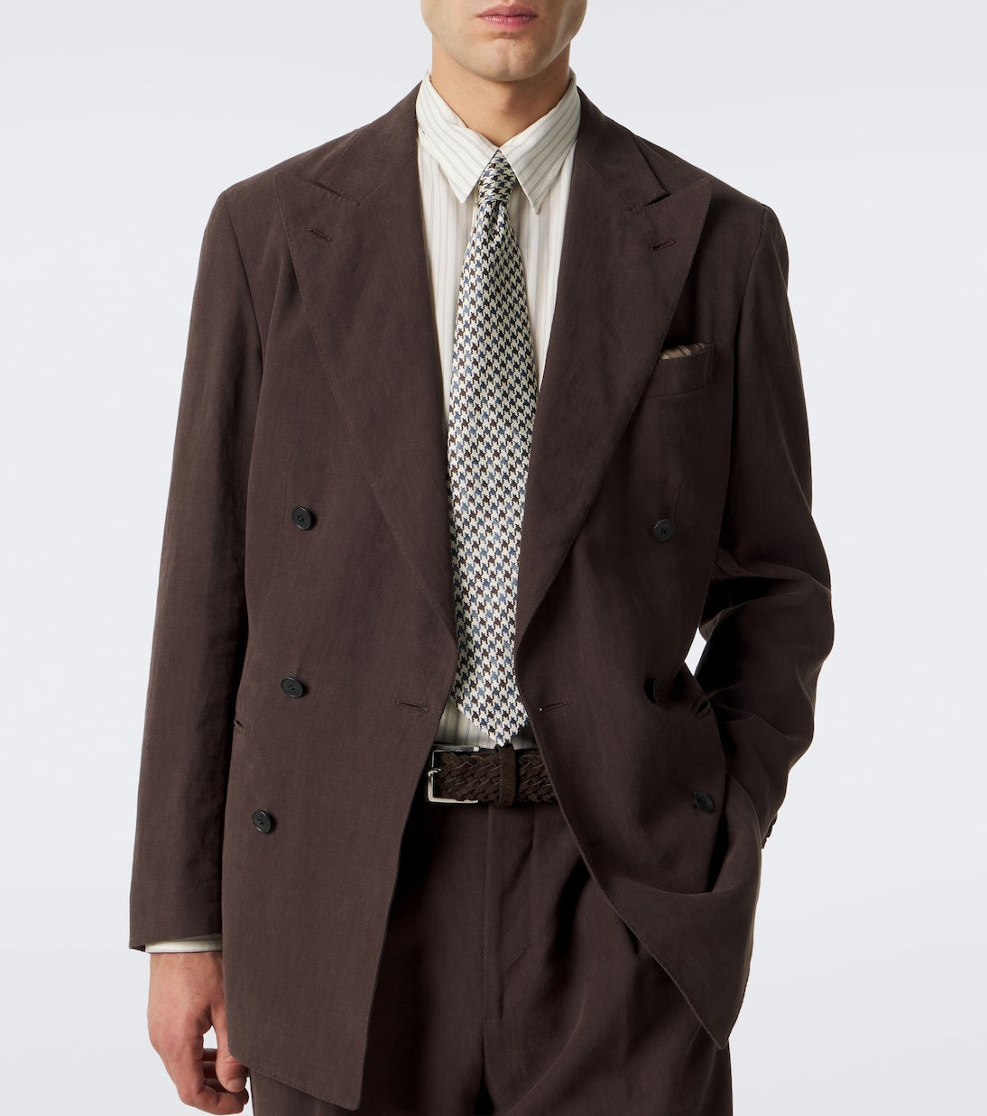 Dunhill - Houndstooth silk tie