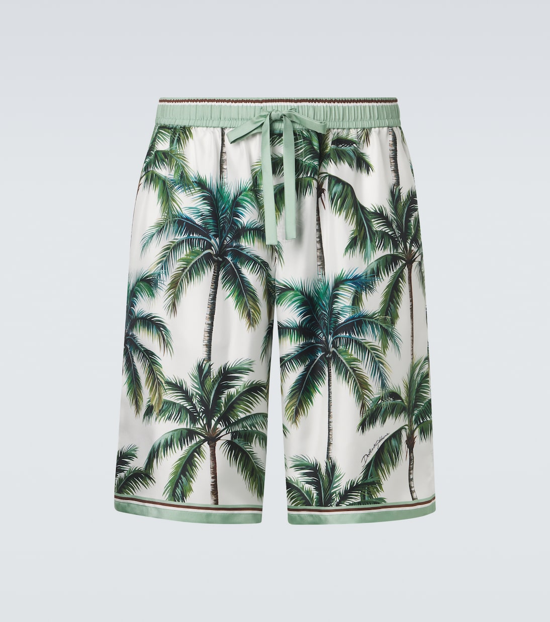 Dolce&Gabbana - Printed silk twill shorts