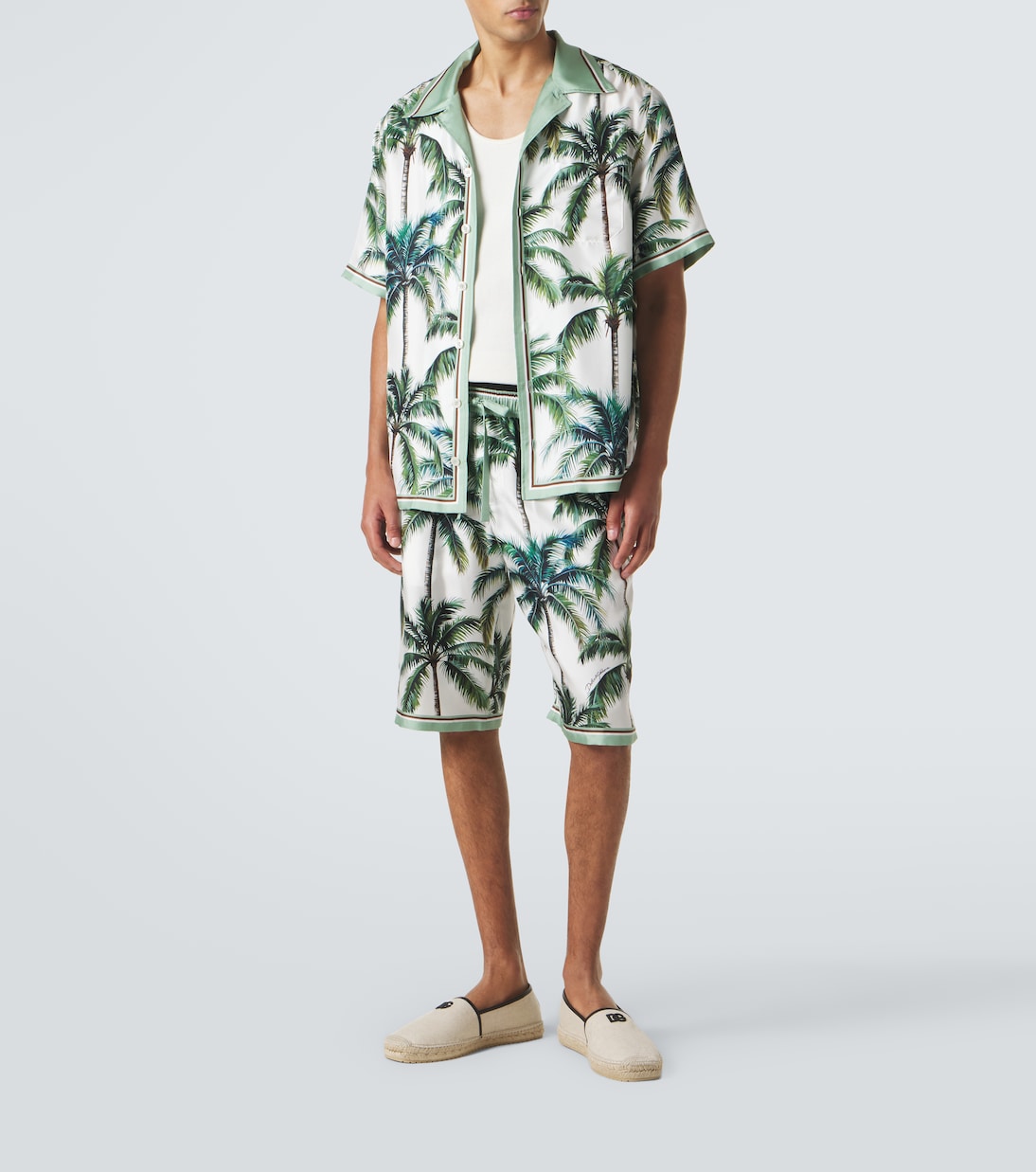 Dolce&Gabbana - Printed silk twill shorts