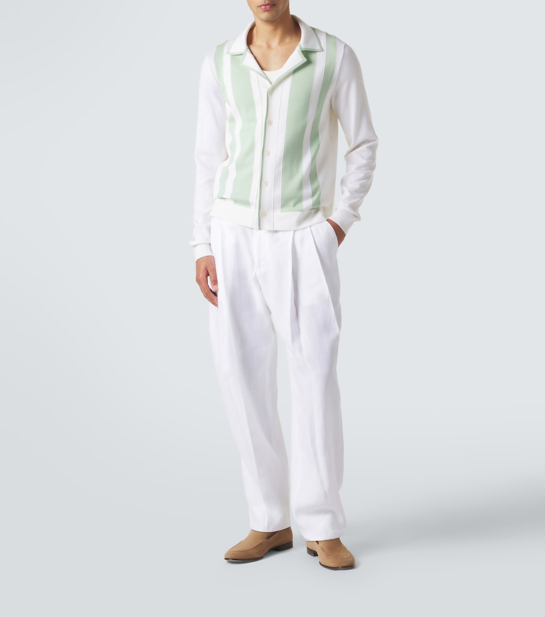 Dolce&Gabbana - Striped wool and silk shirt