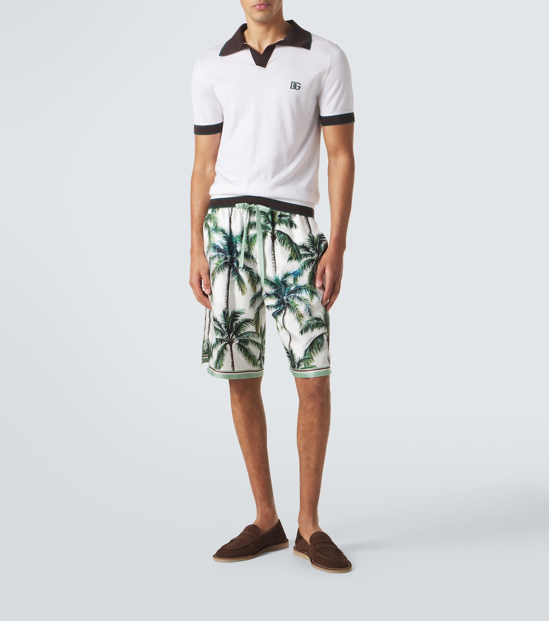 Dolce&Gabbana - DG wool and silk polo shirt