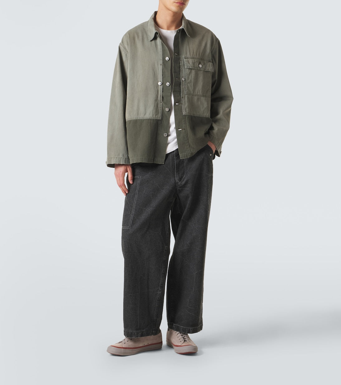 A.Presse - Paneled cotton jacket