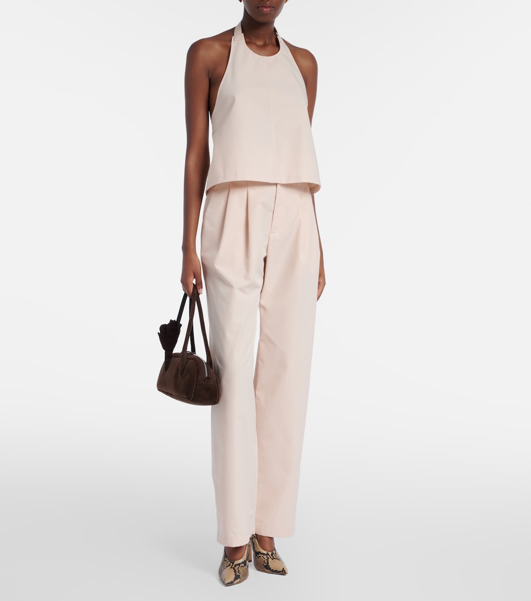 Wardrobe.NYC - Pleated cotton-blend wide-leg pants