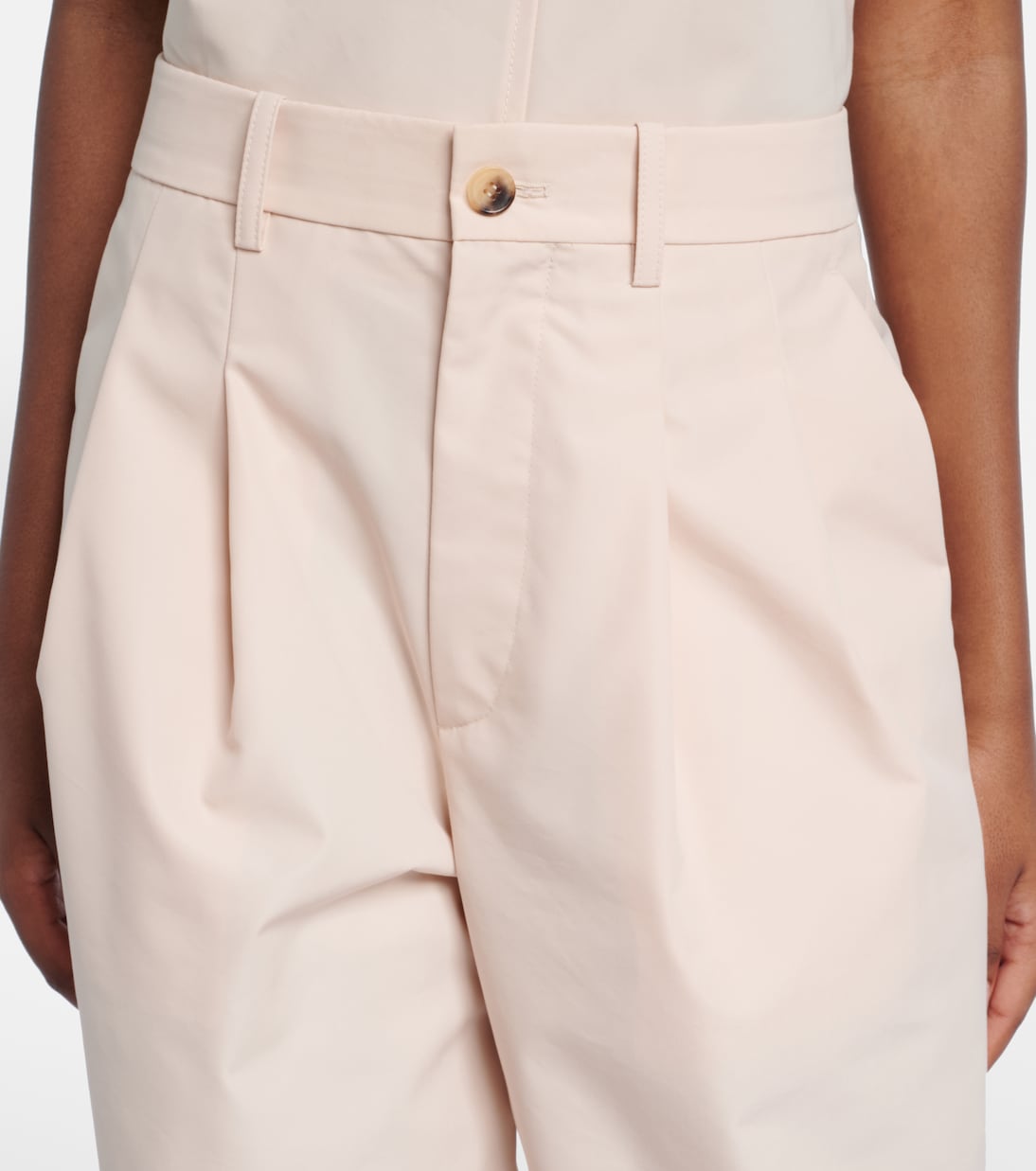 Wardrobe.NYC - Pleated cotton-blend wide-leg pants