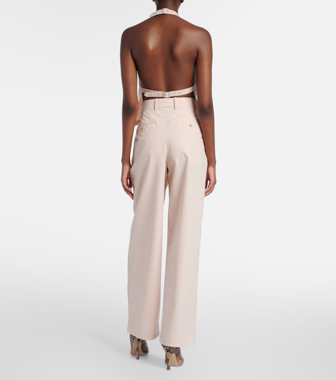 Wardrobe.NYC - Pleated cotton-blend wide-leg pants