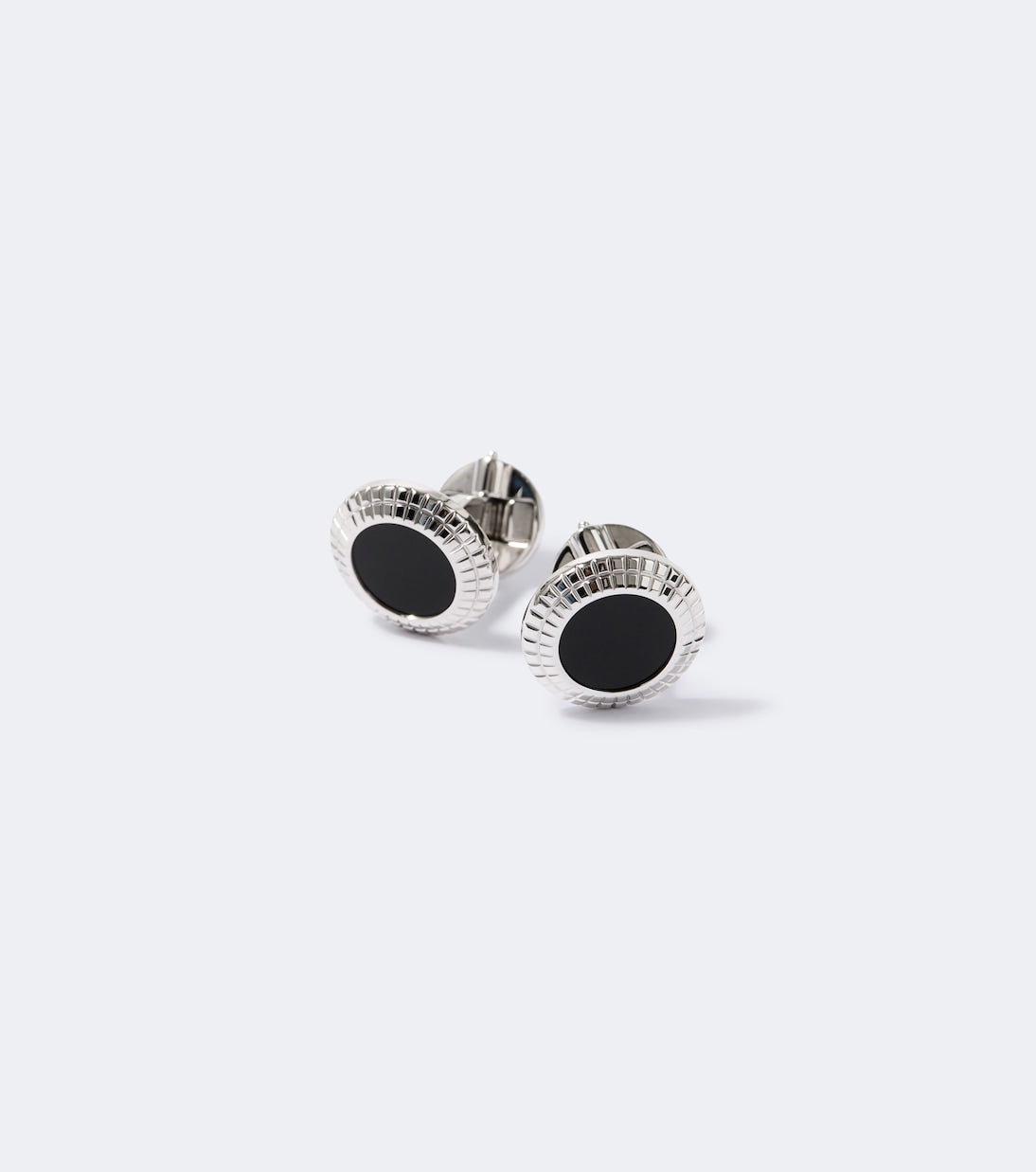 Dunhill - Sterling silver cufflinks with onyx
