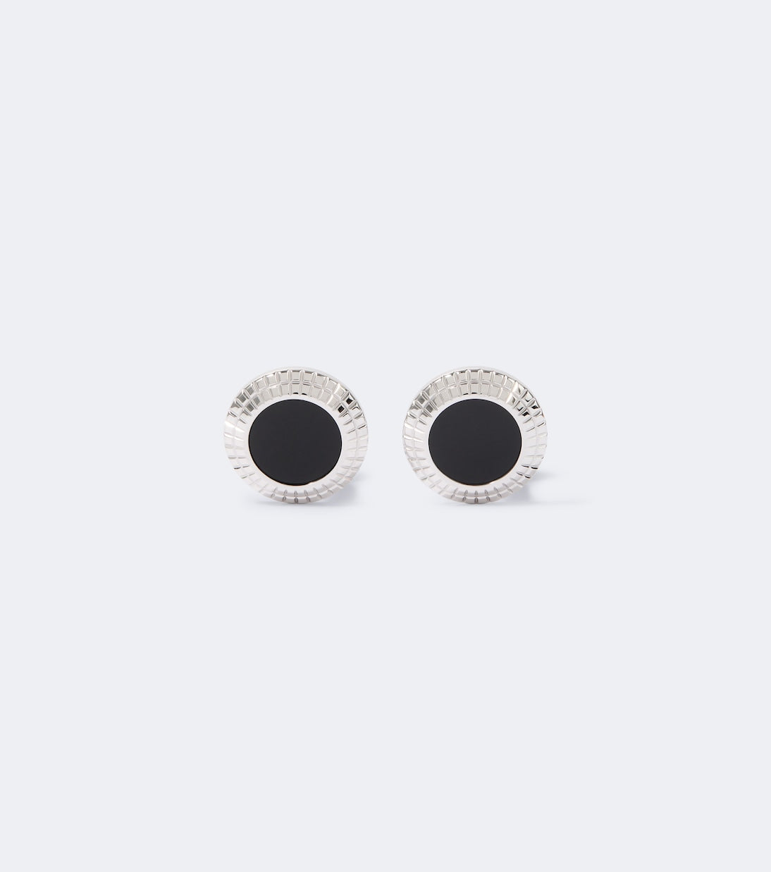 Dunhill - Sterling silver cufflinks with onyx