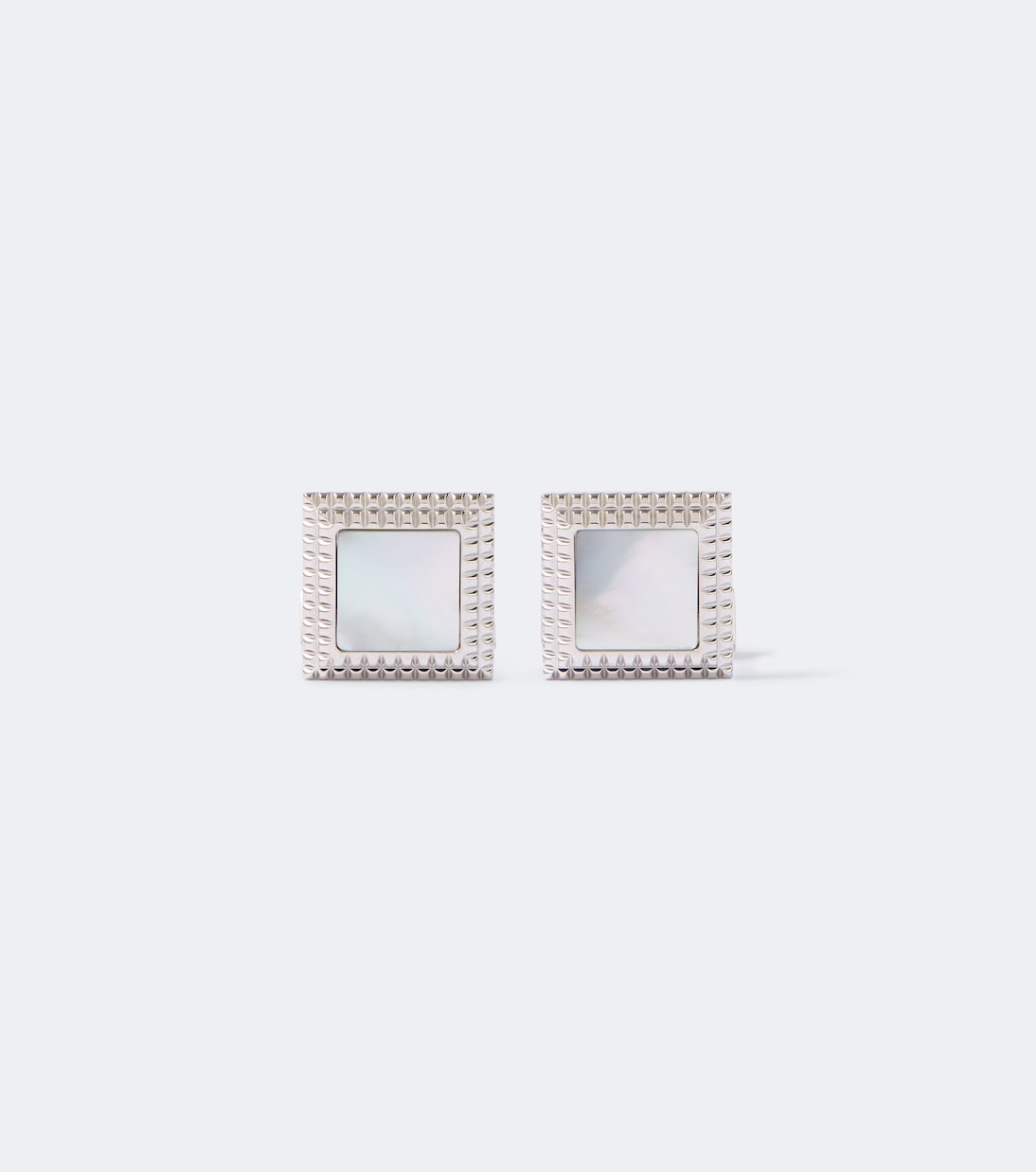 Dunhill - Sterling silver cufflinks with mother-of-pearls