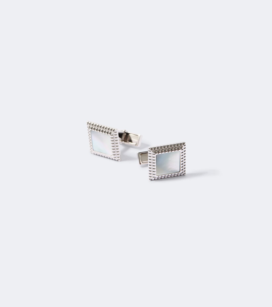 Dunhill - Sterling silver cufflinks with mother-of-pearls