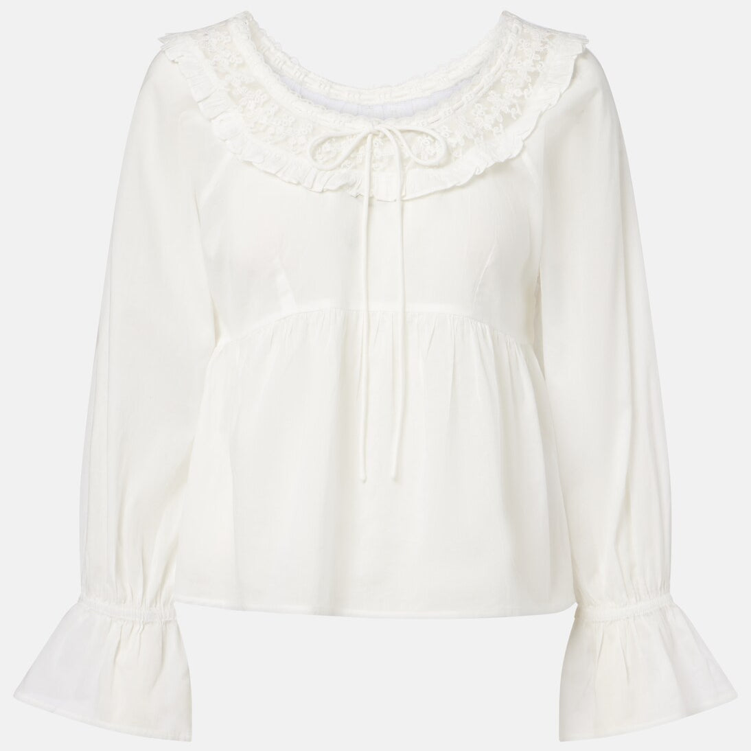 Posse - Danielle lace-trimmed cotton blouse