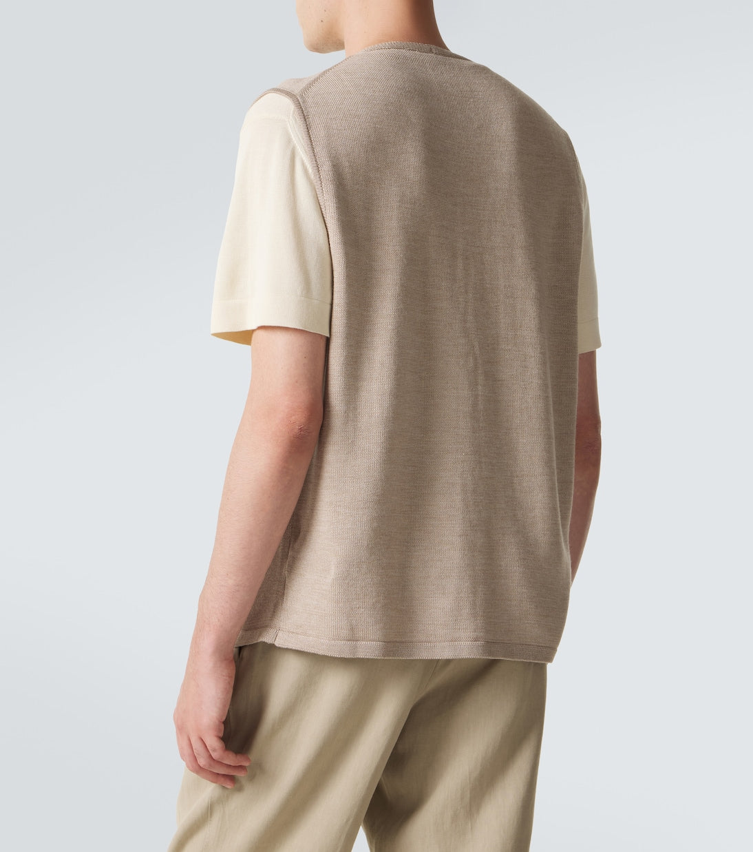 Stòffa - Knitted wool and silk vest
