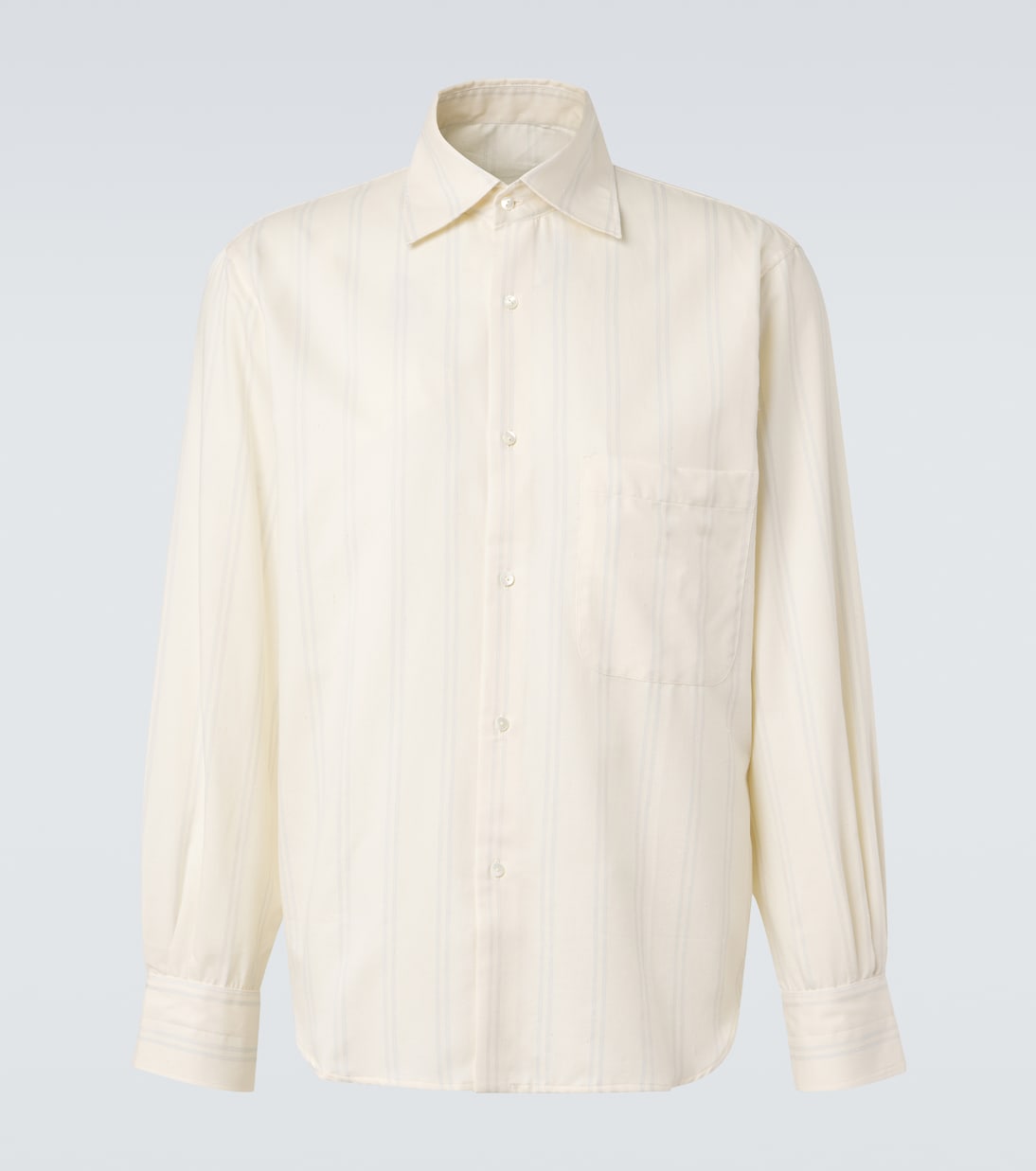 Stòffa - Striped cotton and silk shirt