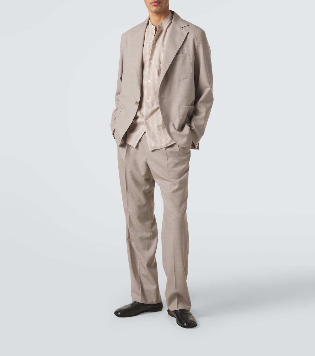 Stòffa - Striped cotton and silk shirt