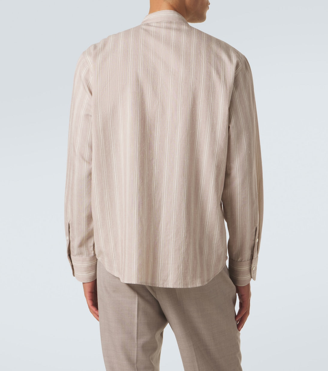 Stòffa - Striped cotton and silk shirt