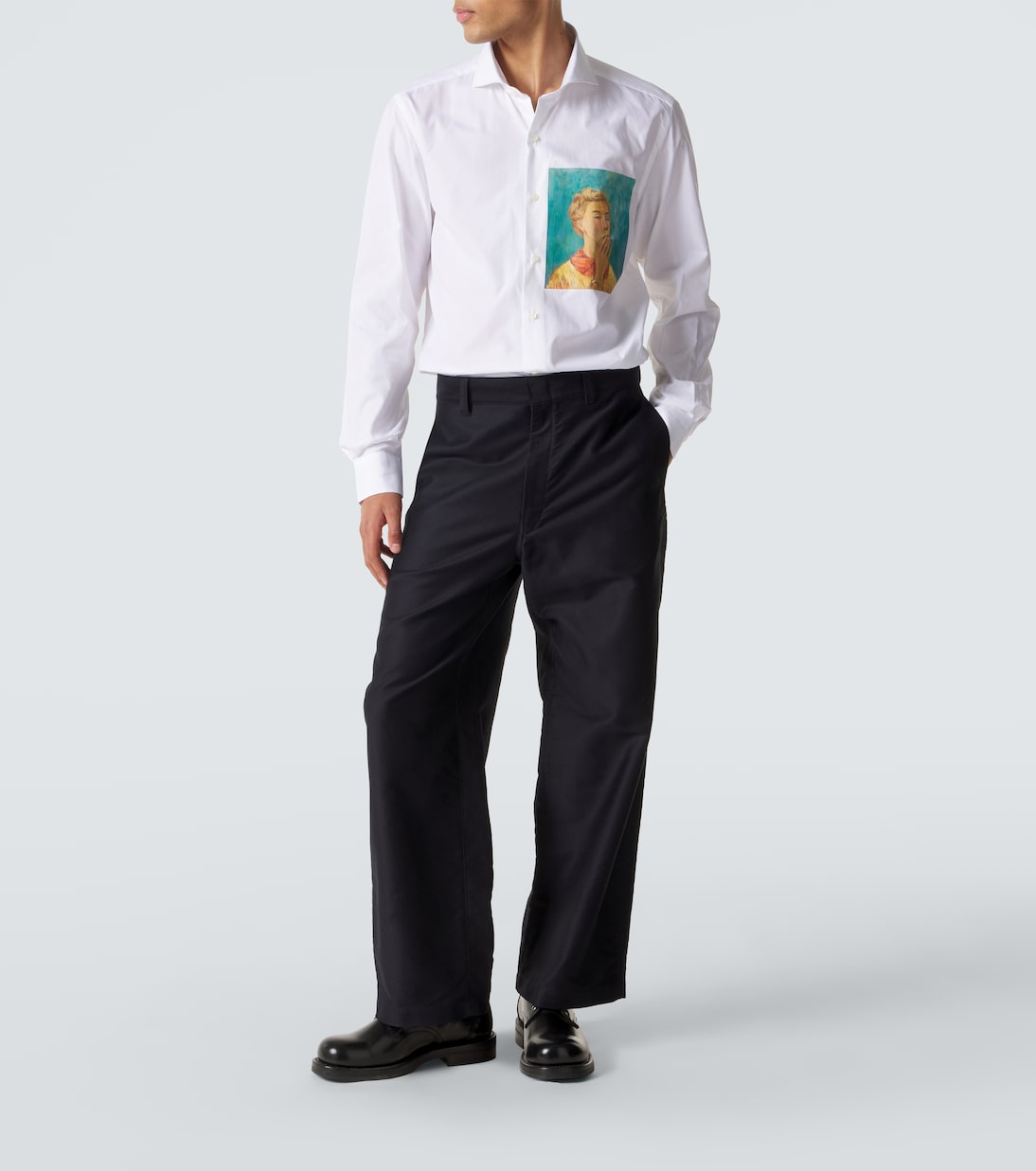 Junya Watanabe - x Luigi Borrelli printed cotton shirt
