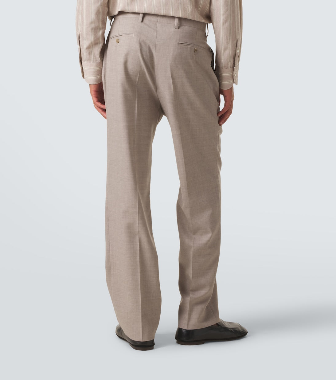 Stòffa - Pleated wool wide-leg pants