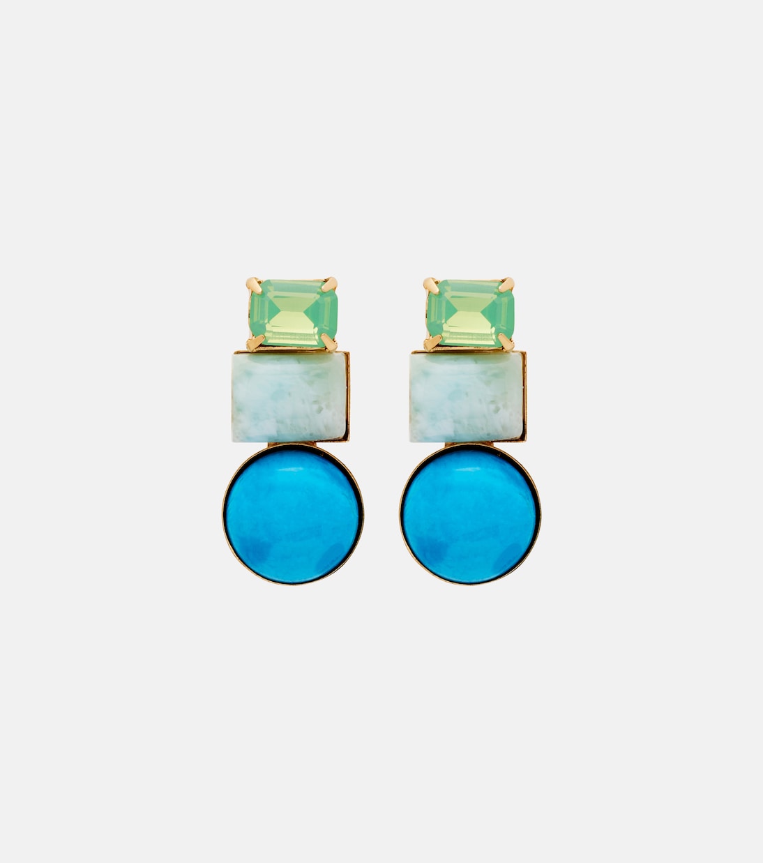 Jennifer Behr - Azurine crystal-embellished drop earrings