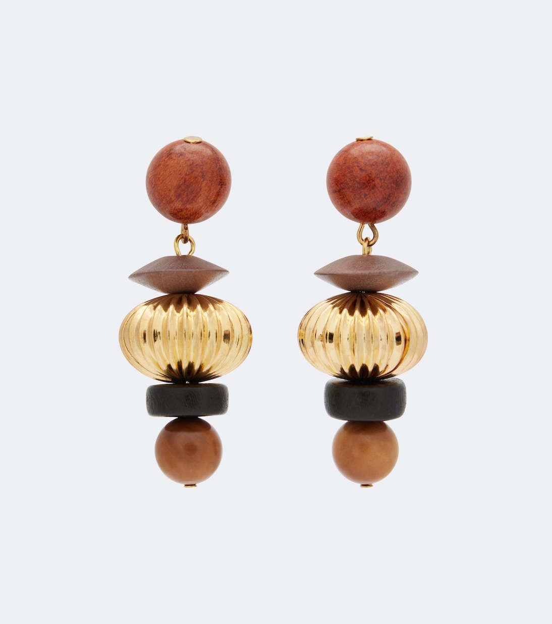 Jennifer Behr - Lavon embellished gold-plated drop earrings