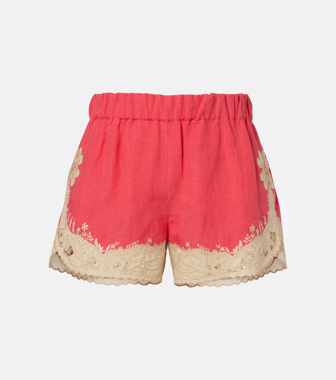 Valentino Garavani - Embroidered linen shorts