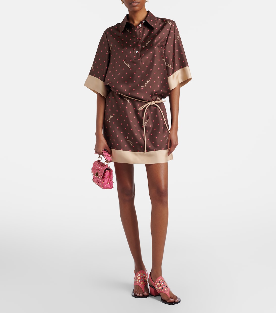 Valentino Garavani - Printed silk twill shirt dress