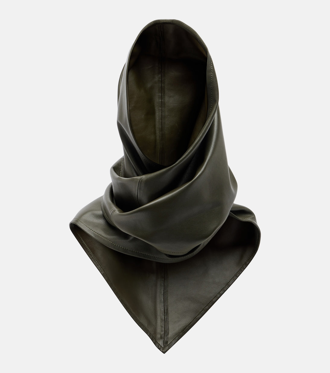 Nour Hammour - Draped leather hood