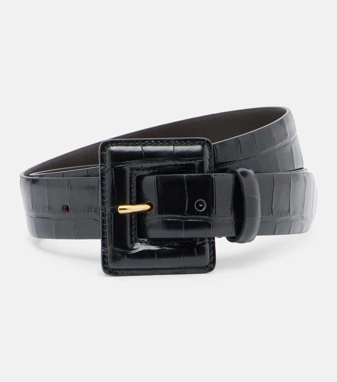 Nour Hammour - Soma croc-effect leather belt