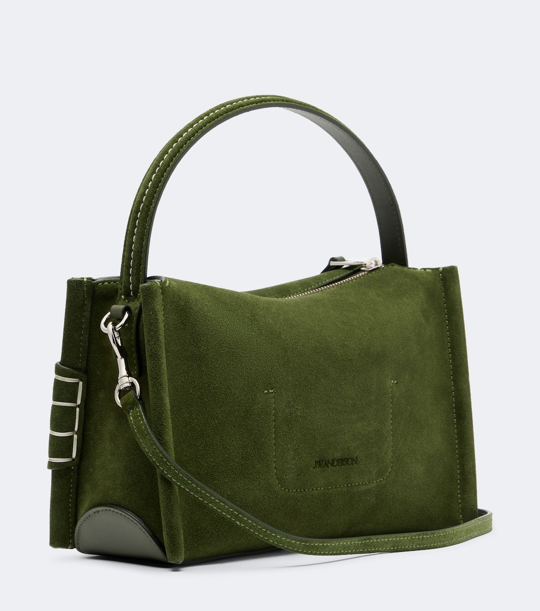 JW Anderson - Loafer Small suede top-handle bag