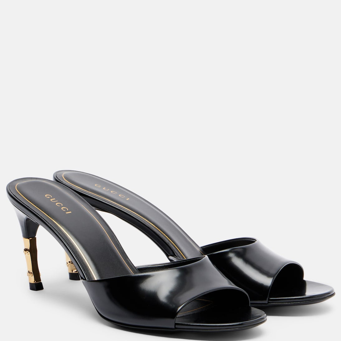 Gucci - Bamboo leather mules