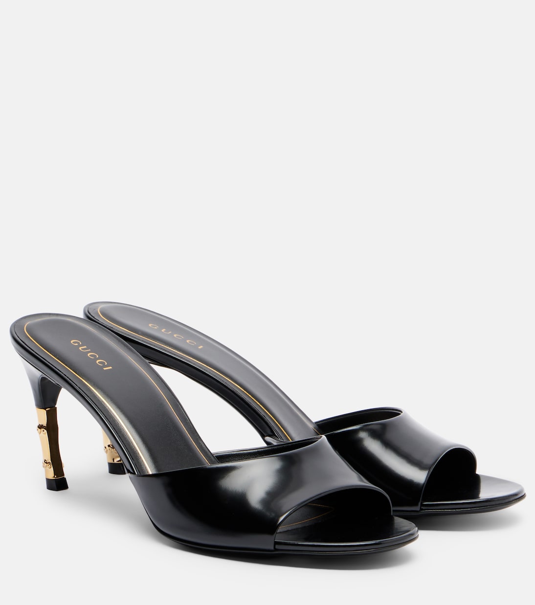 Gucci - Bamboo leather mules