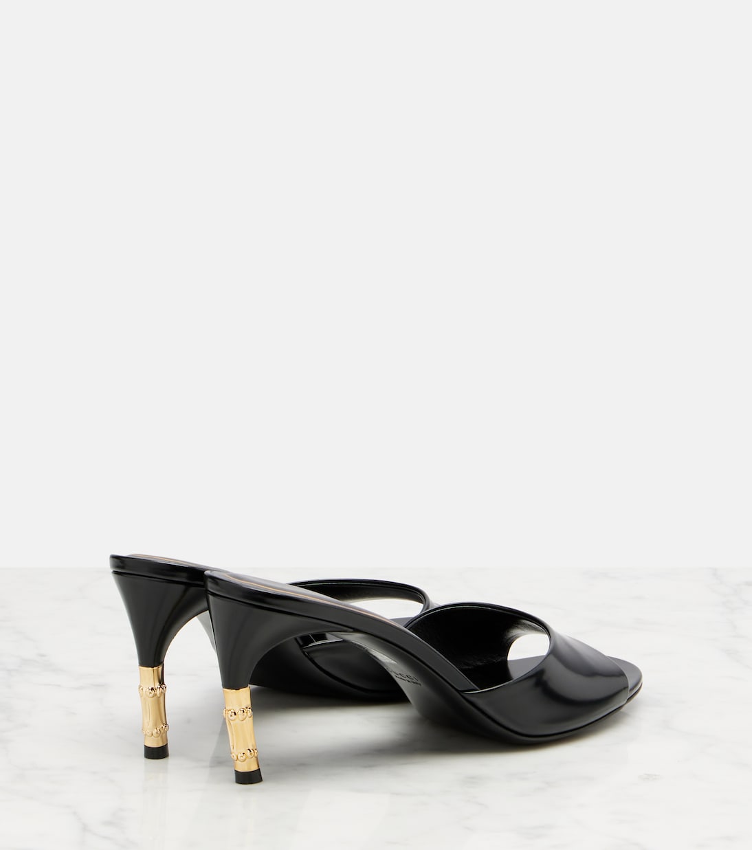 Gucci - Bamboo leather mules