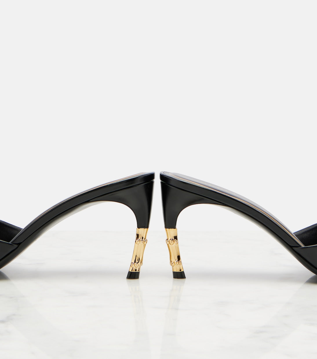 Gucci - Bamboo leather mules