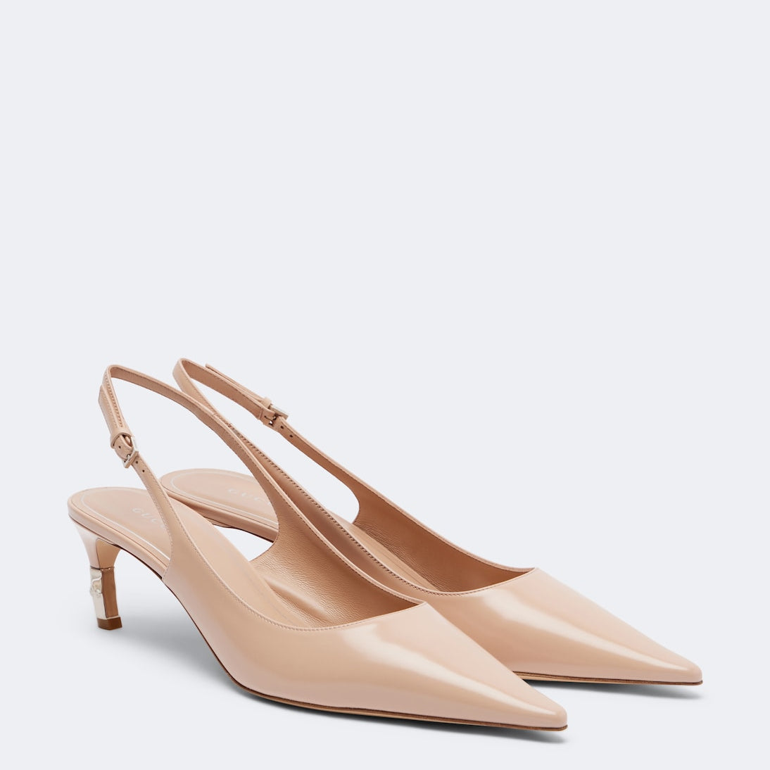 Gucci - Castello leather slingback pumps