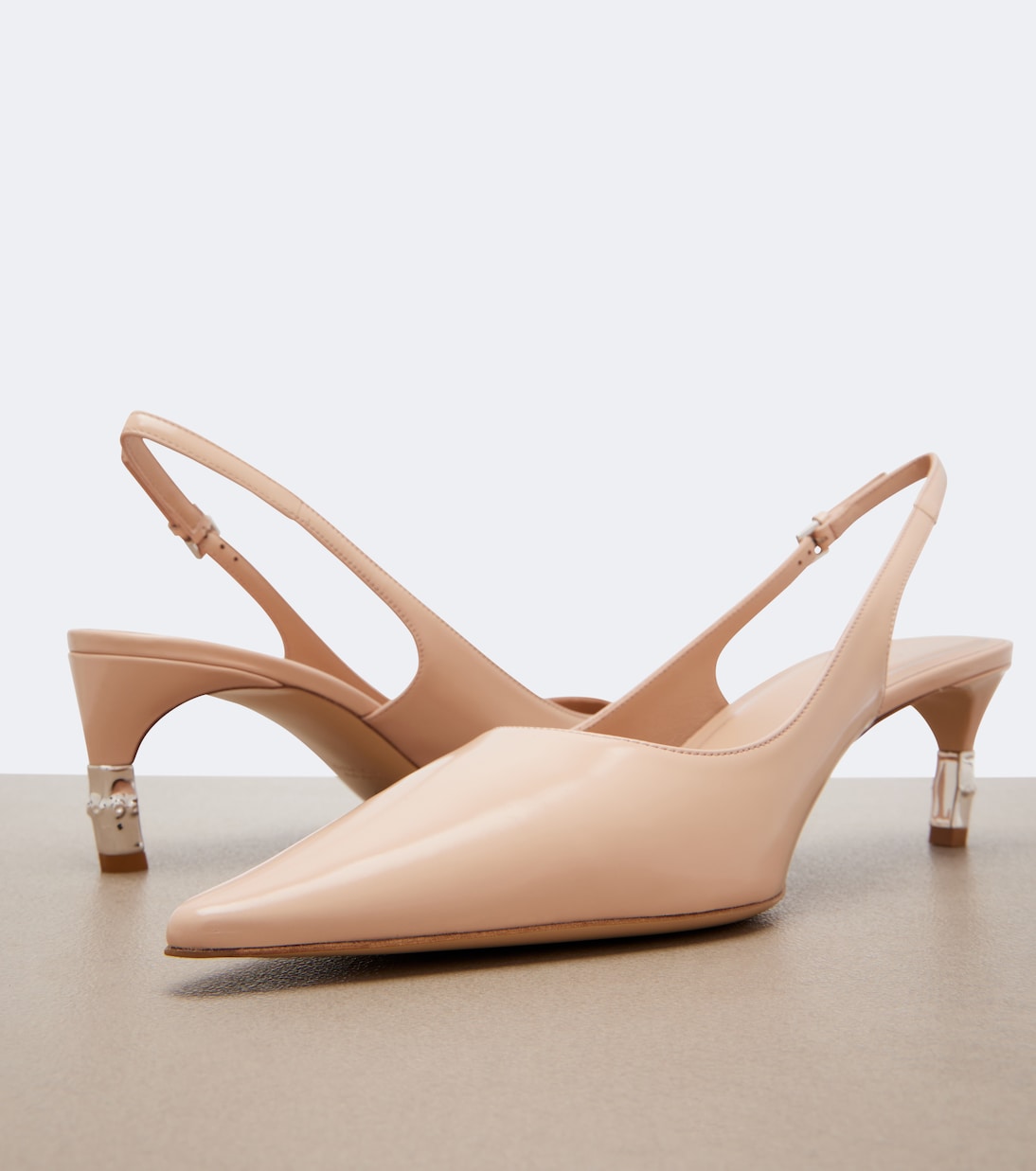 Gucci - Castello leather slingback pumps