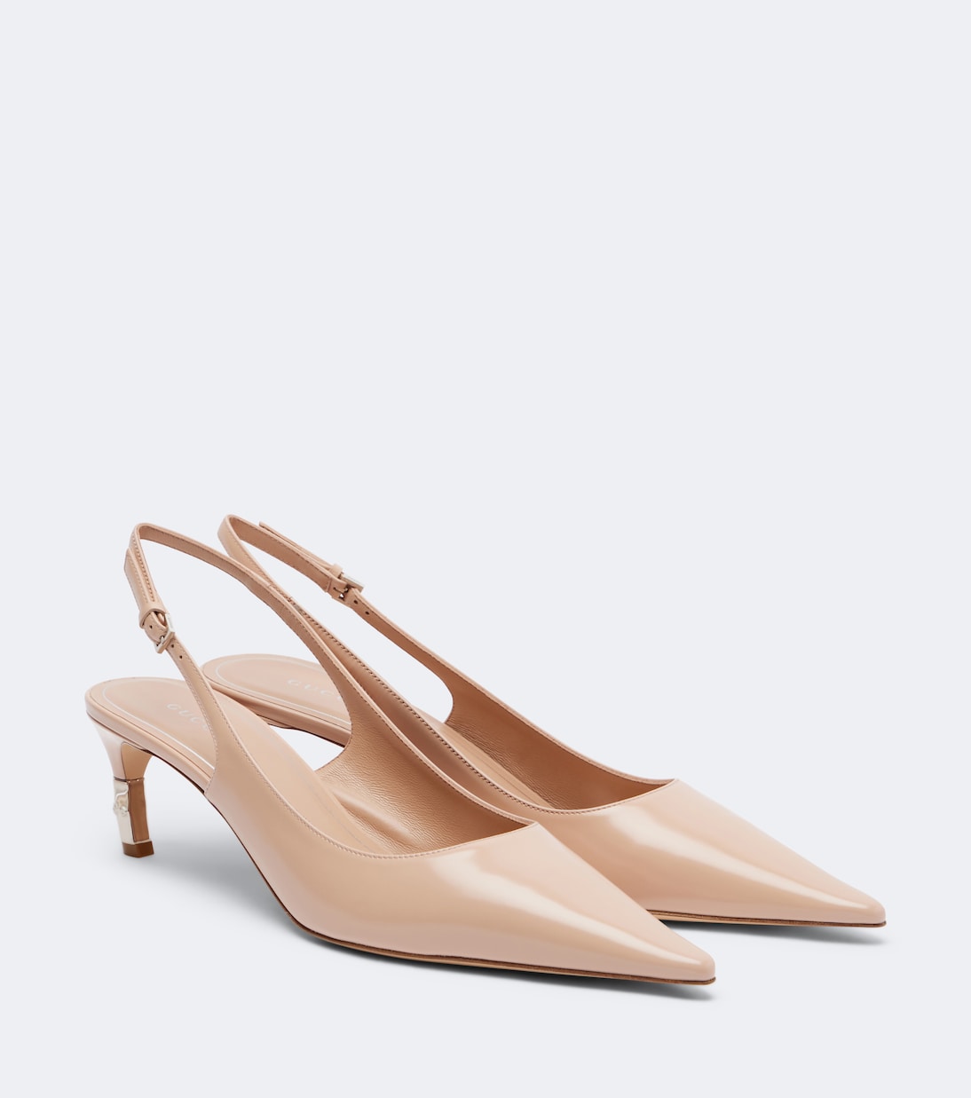 Gucci - Castello leather slingback pumps
