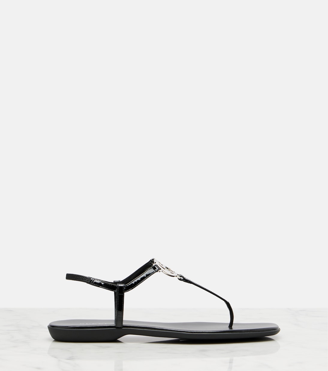 Gucci - Interlocking G leather thong sandals