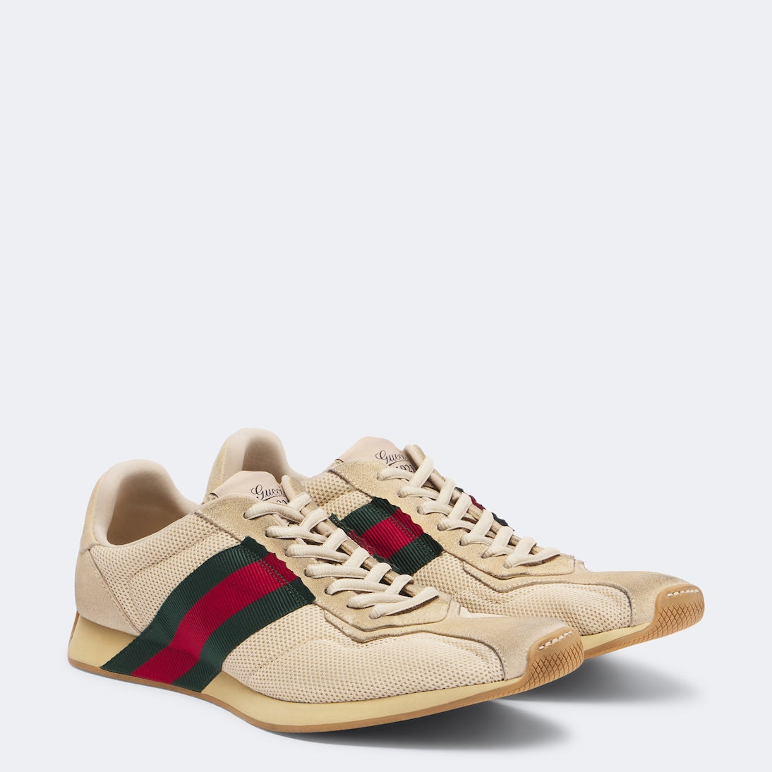 Gucci - Gucci Tempo suede-trimmed sneakers