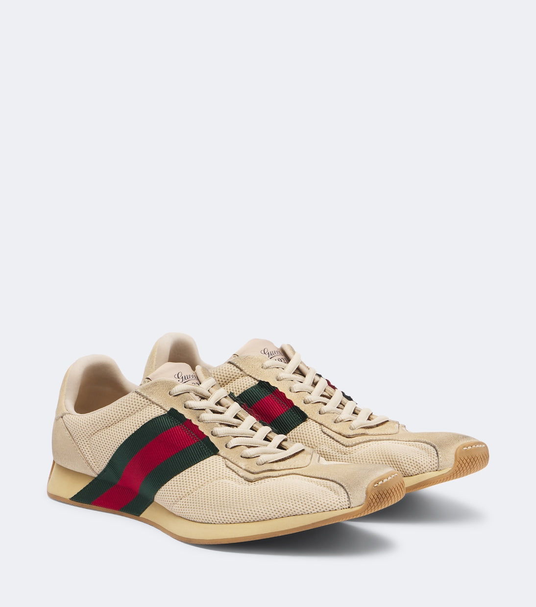 Gucci - Gucci Tempo suede-trimmed sneakers