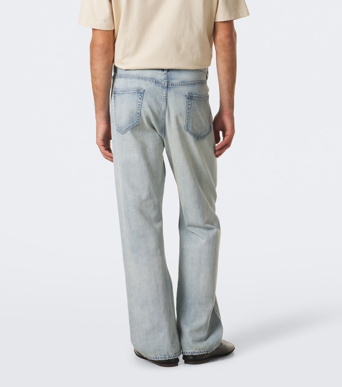 Auralee - Distressed straight jeans
