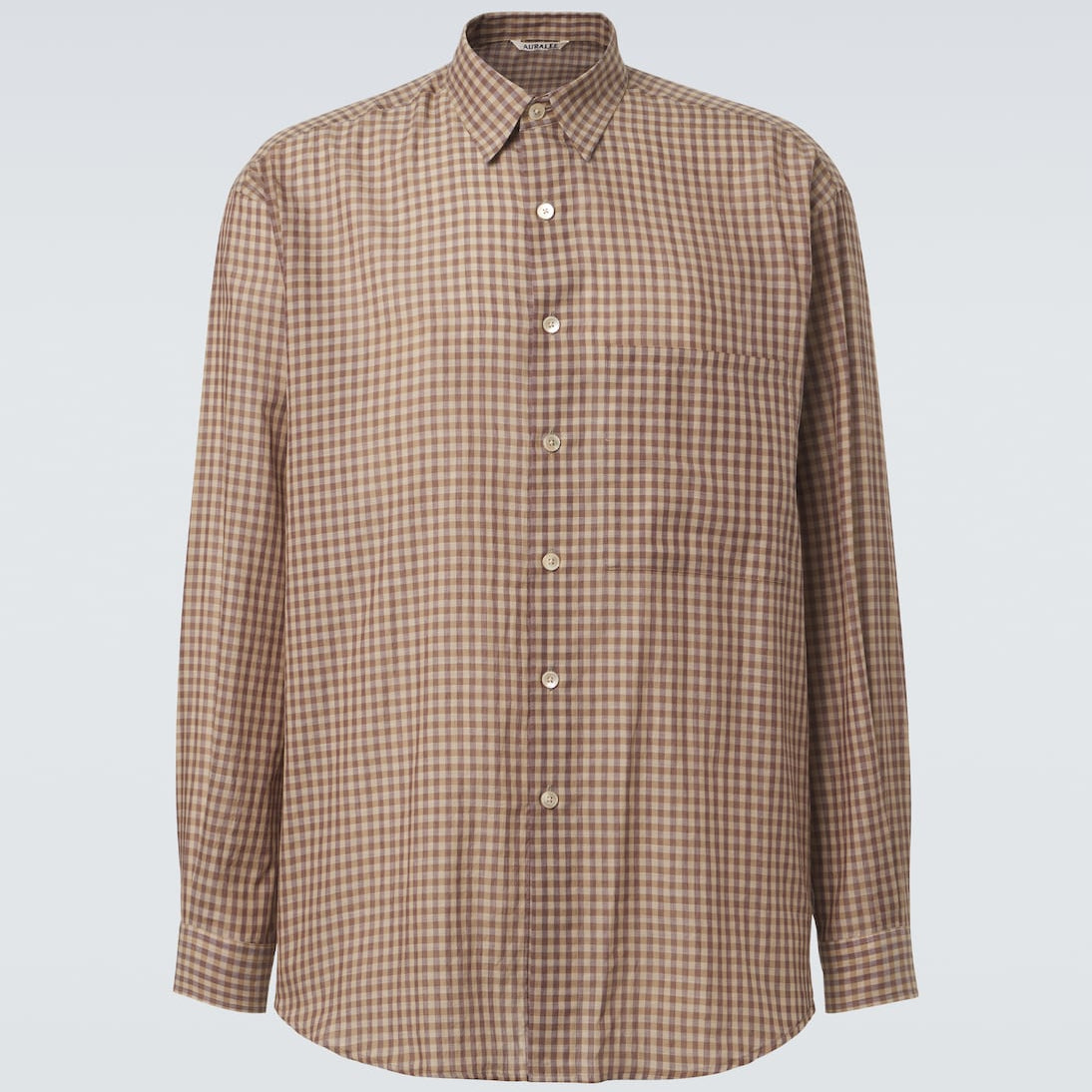 Auralee - Gingham cotton poplin shirt