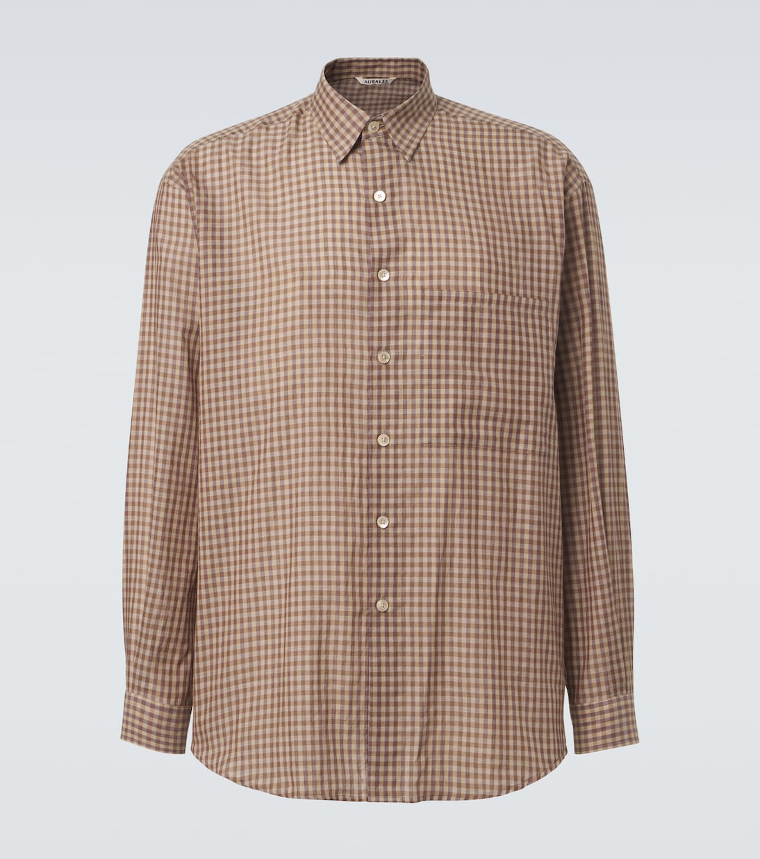 Auralee - Gingham cotton poplin shirt