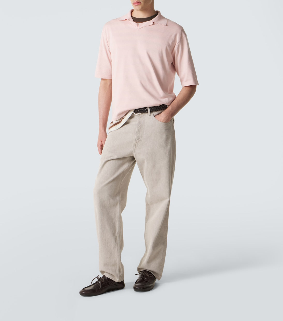 Auralee - Silk polo shirt