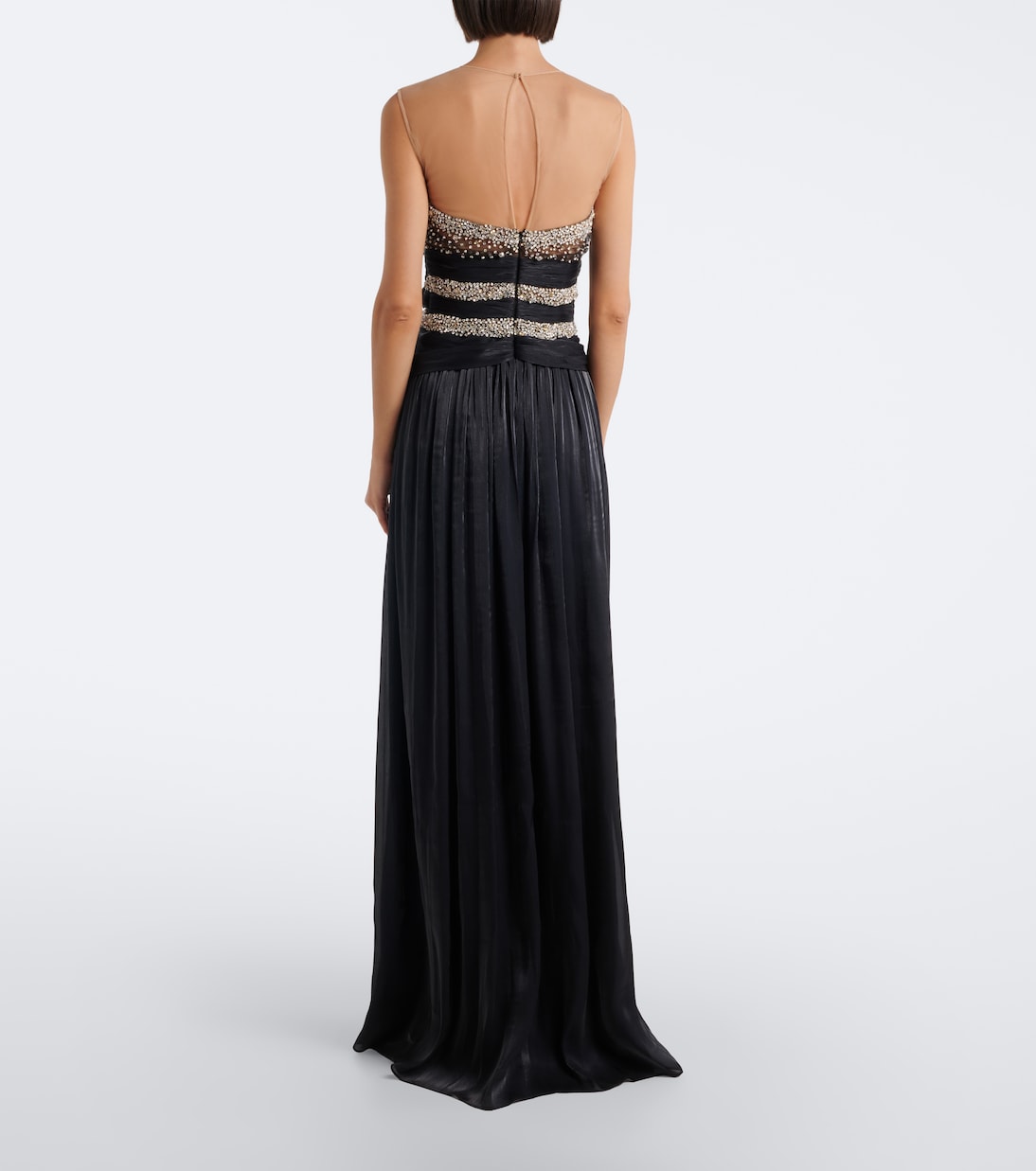 Costarellos - Branka embellished georgette gown