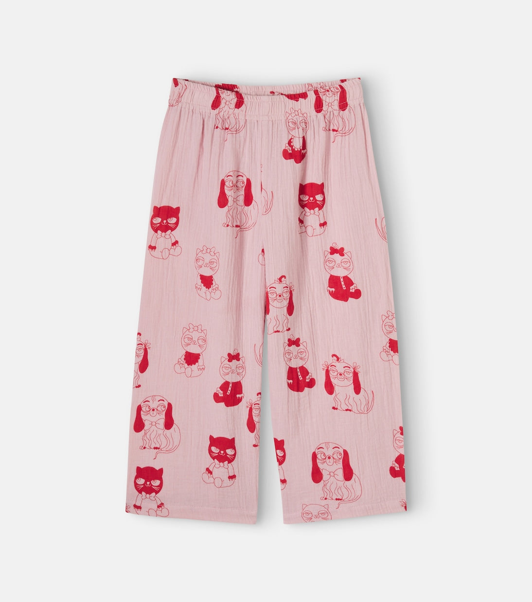 Mini Rodini - Minibabies printed cotton wide-leg pants