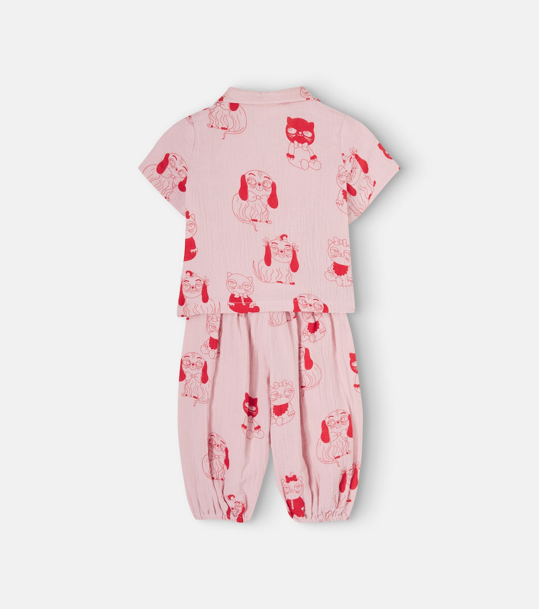 Mini Rodini - Baby Mini Babies cotton shirt and pants set