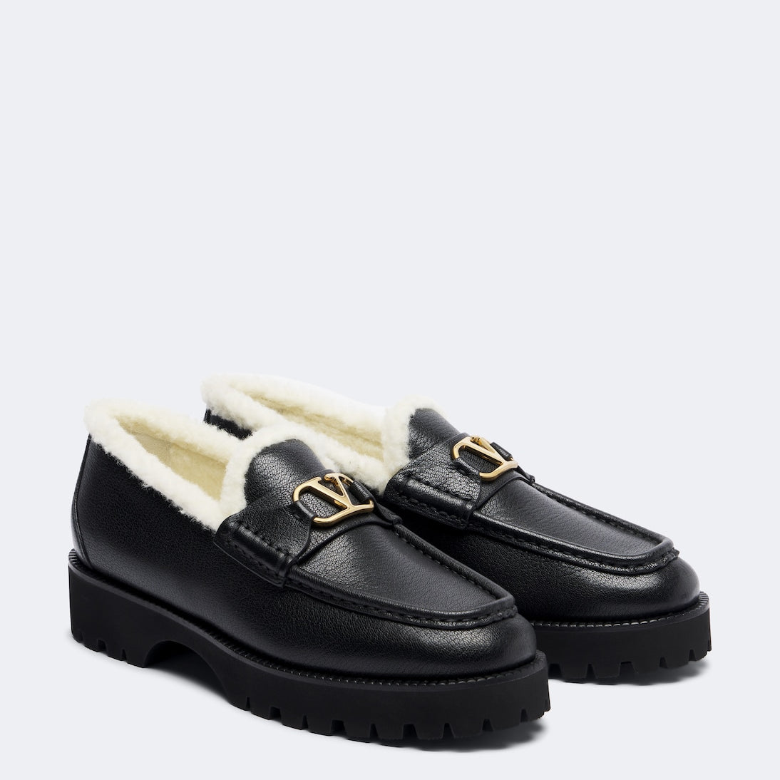 Valentino Garavani - VLogo leather loafers