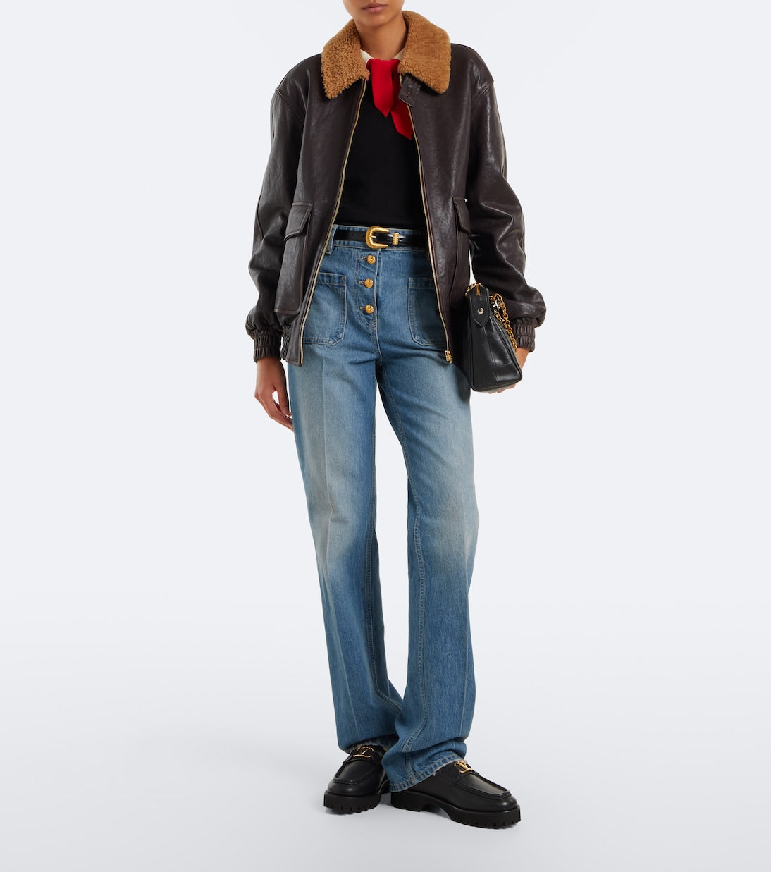 Valentino Garavani - VLogo leather loafers