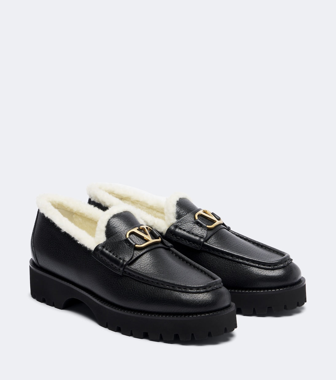 Valentino Garavani - VLogo leather loafers