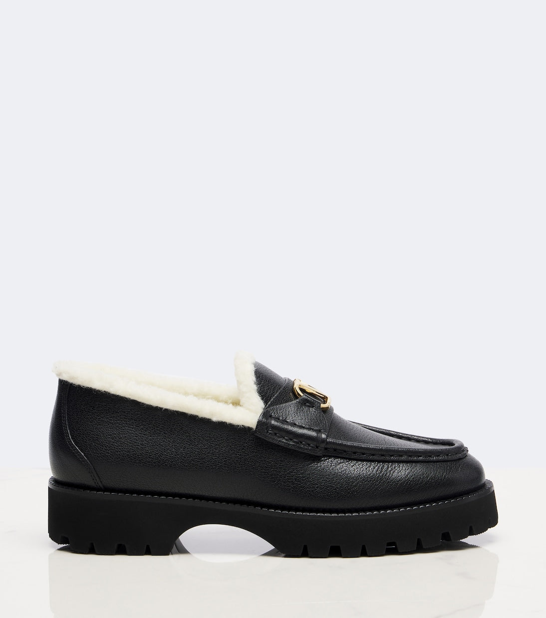 Valentino Garavani - VLogo leather loafers