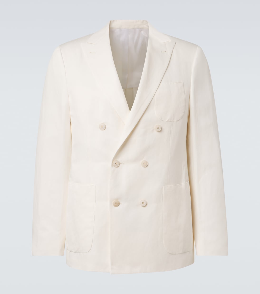 Canali - Kei linen and silk suit jacket